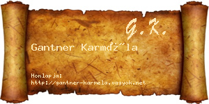 Gantner Karméla névjegykártya